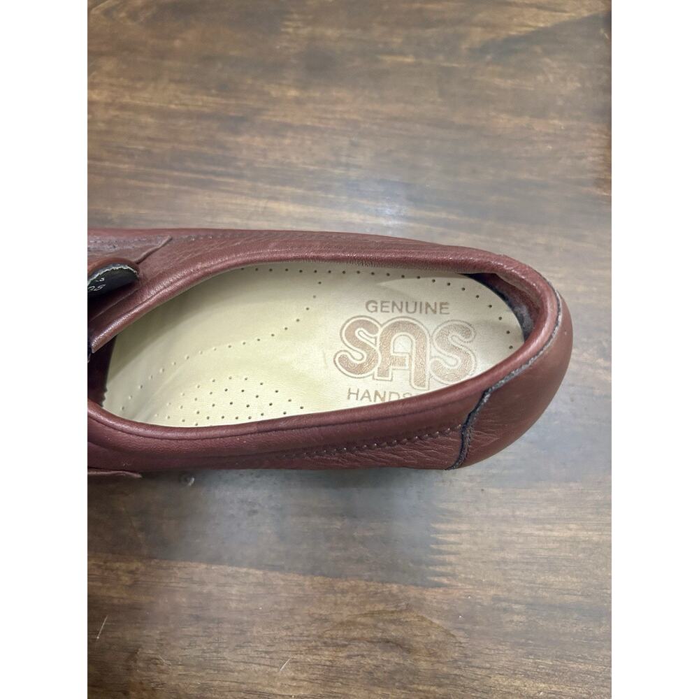 SAS Womens 10.5 S Narrow Burgundy Loafers Leather Tripad Comfort - Picture 8 of 9